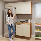 Cozinha Completa 5 Portas 1 Gaveta Atibaia Nature/off White