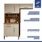 Cozinha Completa 5 Portas 1 Gaveta Barueri Nature/off White
