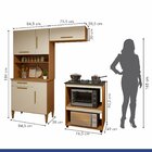Cozinha Completa 5 Portas 1 Gaveta Barueri Nature/off White