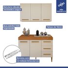 Cozinha Completa 5 Portas 3 Gavetas Londrina Nature/off White