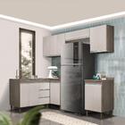 Cozinha Completa 6 Módulos 9 Portas 3 Gavetas Malbec Avelã Ga