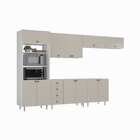 Cozinha Completa 6 Peças 100% Mdf Bp 2 Balcões 3 Aereos E Tor