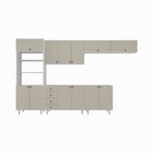 Cozinha Completa 6 Peças 100% Mdf Bp 2 Balcões 3 Aereos E Tor