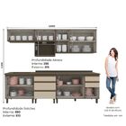 Cozinha Completa 6 Peças 100% Mdf Com Tampo Para Cooktop Conn