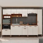 Cozinha Completa 6 Peças 100% Mdf Essência Freijo/white Laca