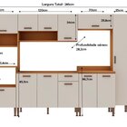 Cozinha Completa 6 Peças 100% Mdf Essência Freijo/white Laca