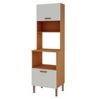 Cozinha Completa 6 Peças 100% Mdf Essência Freijo/white Laca