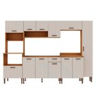 Cozinha Completa 6 Peças 100% Mdf Essência Freijo/white Laca