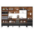 Cozinha Completa 6 Peças 100% Mdf Proença Nogueira/carbono Pr