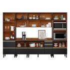 Cozinha Completa 6 Peças 100% Mdf Proença Nogueira/carbono Pr