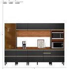 Cozinha Completa 6 Peças 100% Mdf Proença Nogueira/carbono Pr