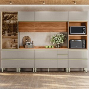 Cozinha Completa 6 Peças 100% Mdf Proença Nogueira/nude Prime | Leroy