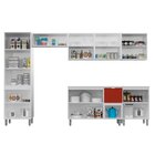 Cozinha Completa 6 Peças 10 Portas 2 Gavetas Com Tampo Quadri