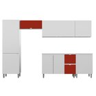 Cozinha Completa 6 Peças 10 Portas 2 Gavetas Com Tampo Quadri