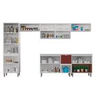 Cozinha Completa 6 Peças 10 Portas 2 Gavetas Sem Tampo Quadri