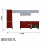Cozinha Completa 6 Peças 10 Portas 2 Gavetas Sem Tampo Quadri