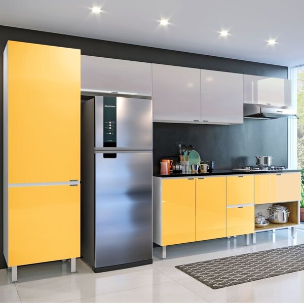 Cozinha Completa 6 Peças 10 Portas 2 Gavetas Sem Tampo Quadri