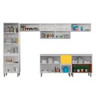 Cozinha Completa 6 Peças 10 Portas 2 Gavetas Sem Tampo Quadri