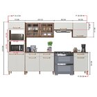 Cozinha Completa 6 Peças 10 Portas 3 Gavetas Veneza  Noce/off