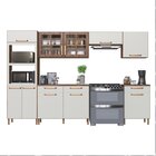 Cozinha Completa 6 Peças 10 Portas 3 Gavetas Veneza  Noce/off