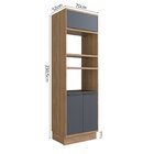 Cozinha Completa 6 Peças 11 Portas Viena Freijó / Grafito