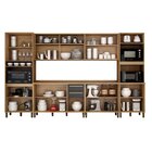 Cozinha Completa 6 Peças 12 Portas 2 Gavetas Salvador Marrom/