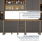 Cozinha Completa 6 Peças 12 Portas 2 Gavetas Salvador Marrom/