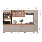 Cozinha Completa 6 Peças 13 Portas 2 Gavetas Gabriele  Freijó