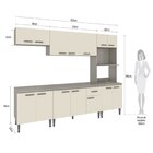 Cozinha Completa 6 Peças 14 Portas 1 Gaveta Max  Cinza/champa