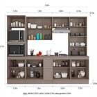 Cozinha Completa 6 Peças 15 Portas 2 Gavetas Com Paneleiro Un