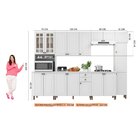 Cozinha Completa 6 Peças 16 Portas 2 Gavetas 310cm Dallas Ind