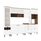 Cozinha Completa 6 Peças 1 Cristaleira 2 Armários Aéreos 1 Pa