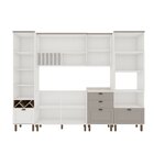 Cozinha Completa 6 Peças 1 Cristaleira 2 Armários Aéreos 1 Pa