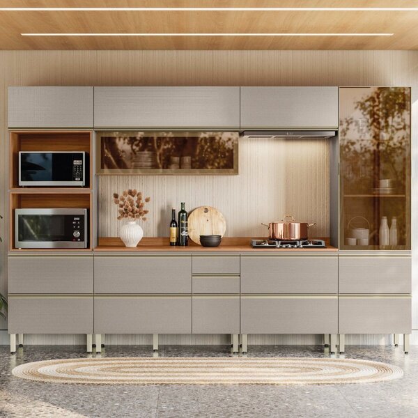 Cozinha Completa 6 Peças 218,5cm X 330cm Proença Nogueira/nud