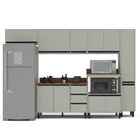 Cozinha Completa 6 Peças 316,8cm X 214cm Koya Preto/verde Oli