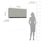 Cozinha Completa 6 Peças 316,8cm X 214cm Koya Preto/verde Oli