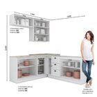 Cozinha Completa 6 Peças 8 Portas 3 Gavetas Emily Espresso Mó