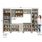 Cozinha Completa 6 Peças Aéreo De Vidro Alina Espresso Móveis