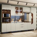 Cozinha Completa 6 Peças Aéreo De Vidro Alina Espresso Móveis