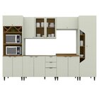 Cozinha Completa 6 Peças Aéreo De Vidro Alina Espresso Móveis