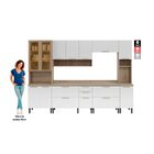 Cozinha Completa 6 Peças Com Armário E Balcão Mel/branco