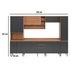 Cozinha Completa 6 Peças Com Armário Macadâmia Freijó/grafite