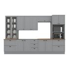 Cozinha Completa 6 Peças Com Cristaleira Emily Espresso Móvei