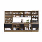 Cozinha Completa 6 Peças Com Cristaleira Porta Tela 1 Forno E