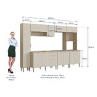 Cozinha Completa 6 Peças Com Paneleiro Balcão Para Pia E Cook