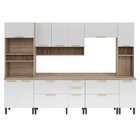 Cozinha Completa 6 Peças Com Torre Quente E Balcão Mel/banco