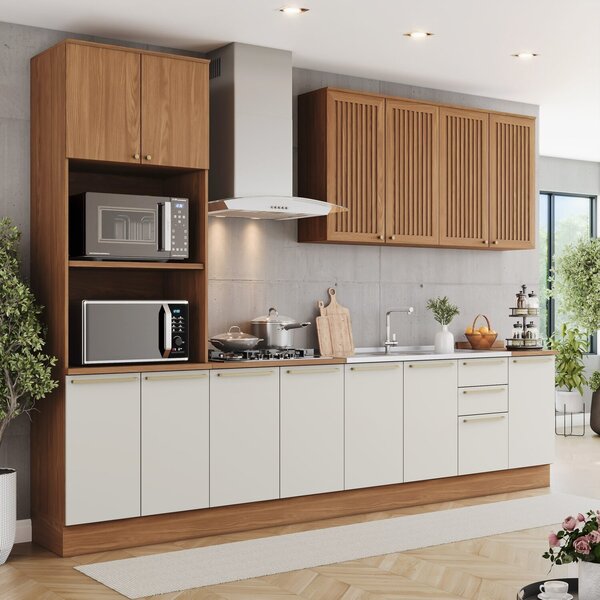 Cozinha Completa 6 Peças Com Torre Quente Yasmin Espresso Móv