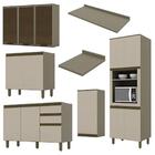 Cozinha Completa 6 Peças Connect Com Aéreo 3 Portas Vidro - M