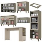 Cozinha Completa 6 Peças Connect Com Ilha Gourmet - Móveis He