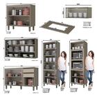 Cozinha Completa 6 Peças Évelin Com Torre Quente E Cristaleir